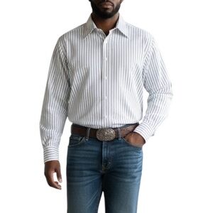 4/$20 Men’s 70’s Sears Stretch Textured Striped Shirt